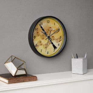 Reloj Diseño Clarinet colorido