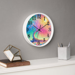 Reloj Diseño de árbol abstracto radiante