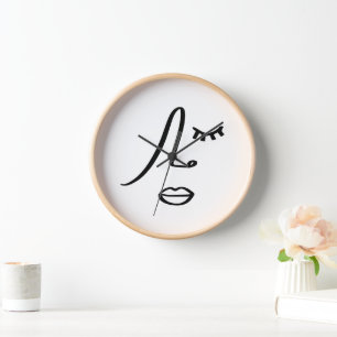 Reloj Diseño de arte moderno de cara abstracta minimalis