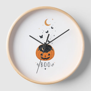 Reloj Diseño de calabaza de Halloween de temporada espel