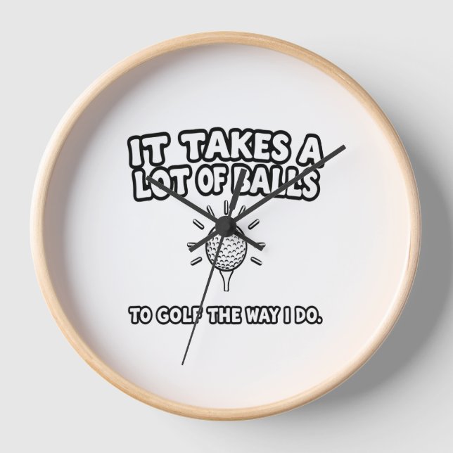 Reloj Diseño de camiseta para el amante del golf (Anverso)