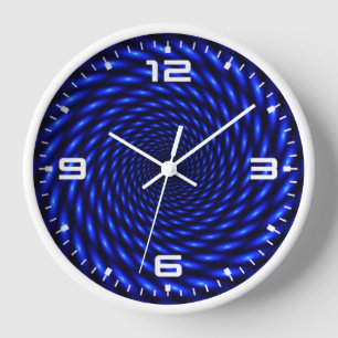 Reloj Diseño de círculo azul abstracto