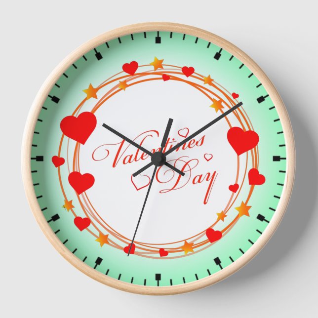 Reloj Diseño de círculo del día de San Valentín-25695 (Anverso)