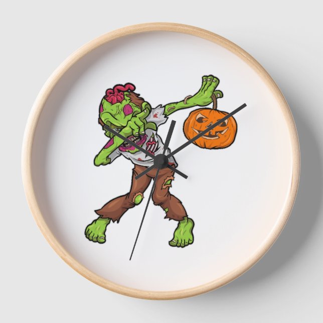 Reloj Diseño de Dabbing Zombie Halloween Dab Funny Gift (Anverso)