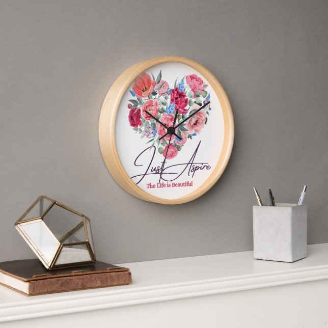 Reloj Diseño de flores de observación (Oficina)