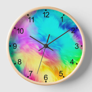 Reloj Diseño de fondo de textura de pelaje esponjoso arc