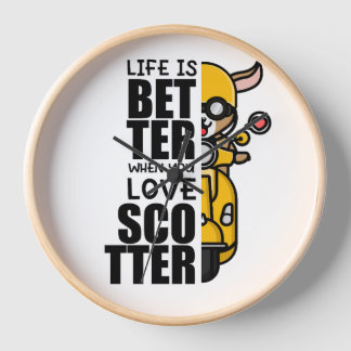 Reloj Diseño de la cabra de Scooter