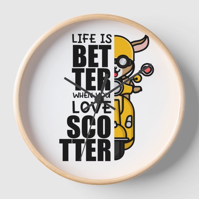 Reloj Diseño de la cabra de Scooter (Anverso)