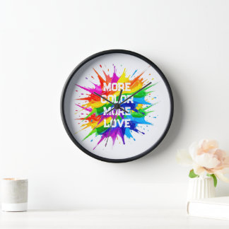 Reloj Diseño de Mes del Orgullo de Salpicadura de Arcoír