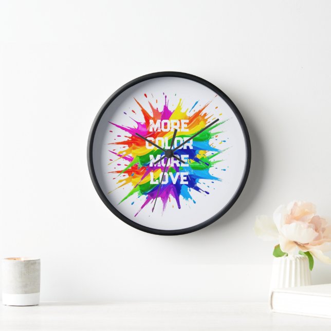 Reloj Diseño de Mes del Orgullo de Salpicadura de Arcoír (Hogar)
