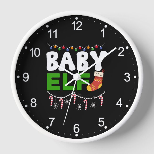 Reloj Diseño de Navidad de Elfo Bebé-84608 (Anverso)