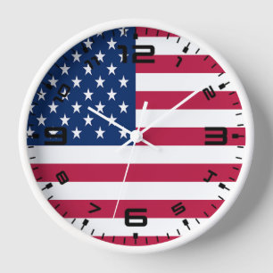 Reloj Diseño de orgullo de bandera estadounidense de EE.