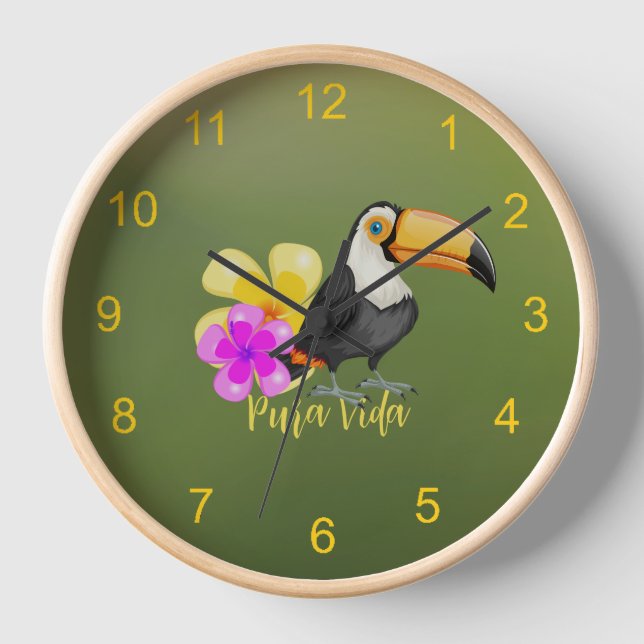 Reloj Diseño de Pura Vida Tropical Toucan (Anverso)