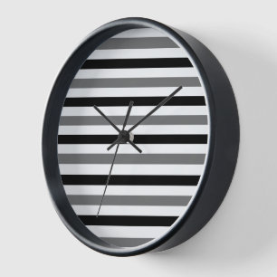 Reloj Diseño de rayas blancas y negras Ahs 