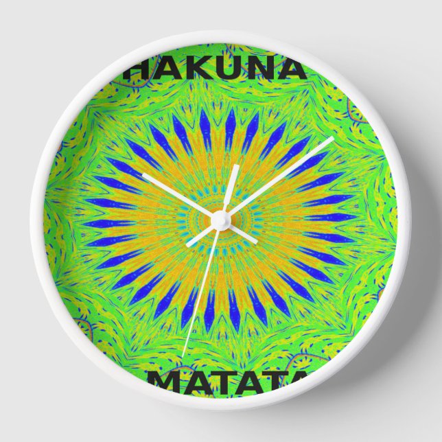 Reloj Diseño de un motivo africano en la impresión de ar (Anverso)