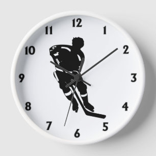 Reloj Diseño deportivo de jugador de hockey