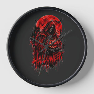 Reloj Diseño gótico de Halloween de la calabaza de la Pa