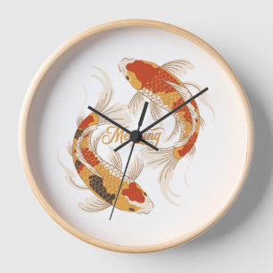 Reloj Diseño inspirado en Zen con símbolo de Koi japonés
