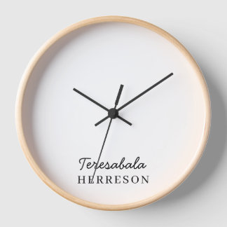 Reloj Diseño Minimalista Moderno Neutral Estiloso con Mo