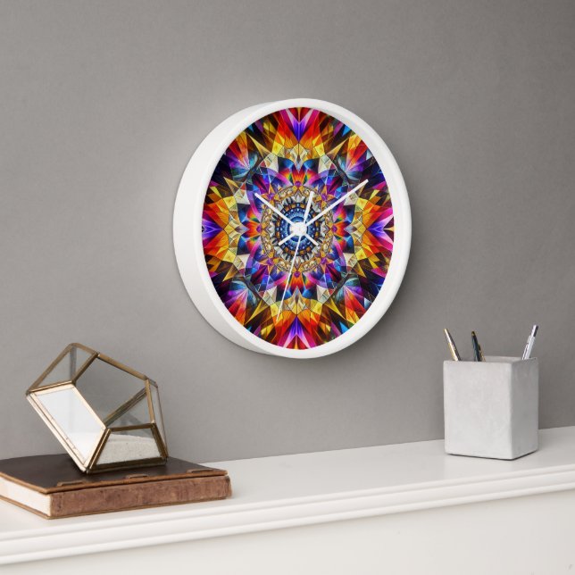 Reloj Diseño Neon Kaleidoscope (Oficina)
