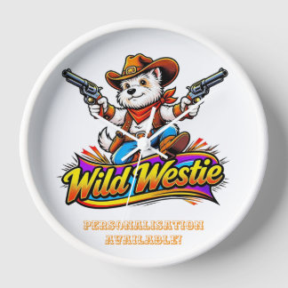 Reloj 🐶 Diseño Original Westie Perro Vaquero