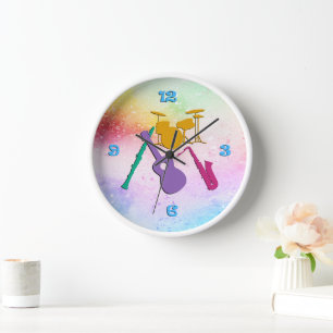 Reloj Diseño Retro de banda de música
