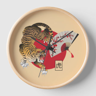 Reloj Diseño tigre japonés