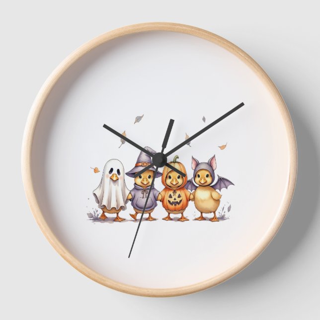 Reloj Disfraces de Halloween Cute Ducklings (Anverso)