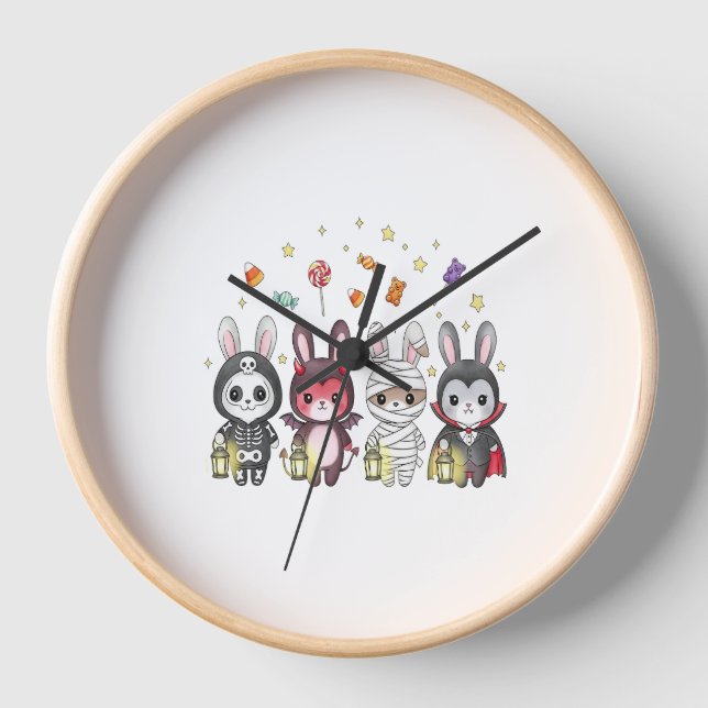 Reloj Disfraz de conejo de Halloween (Anverso)