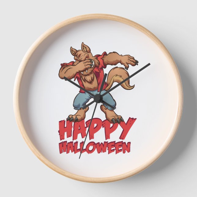 Reloj Disfraz de Halloween Dabbing Werwolf Halloween (Anverso)