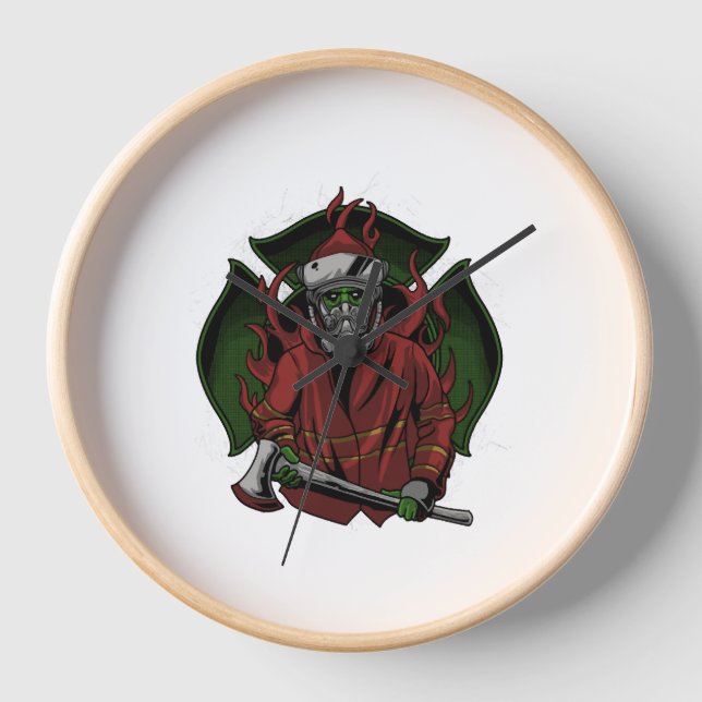 Reloj Disfraz de Halloween para bomberos (Anverso)
