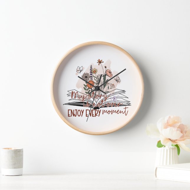 Reloj Disfrutar Cada Momento, Mensaje Positivo (Hogar)