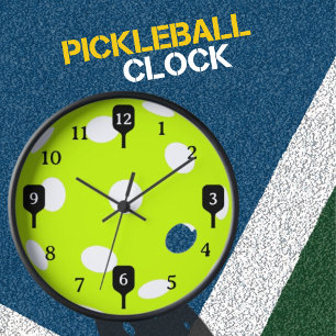 Reloj Divertidas Paddles Negros en tiempo de pelota