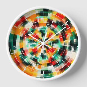 Reloj ¡DIVERTIDO! Patrón abstracto multicolor
