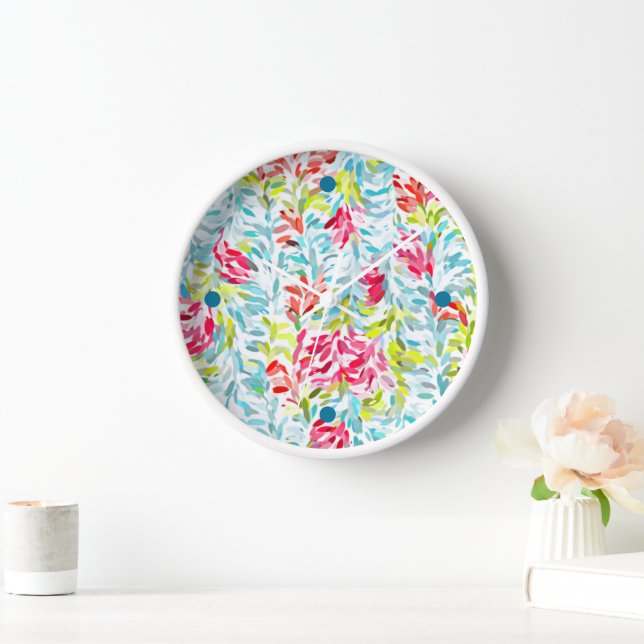 Reloj Divertidos colores veraniegos divertidos pintar el (Hogar)