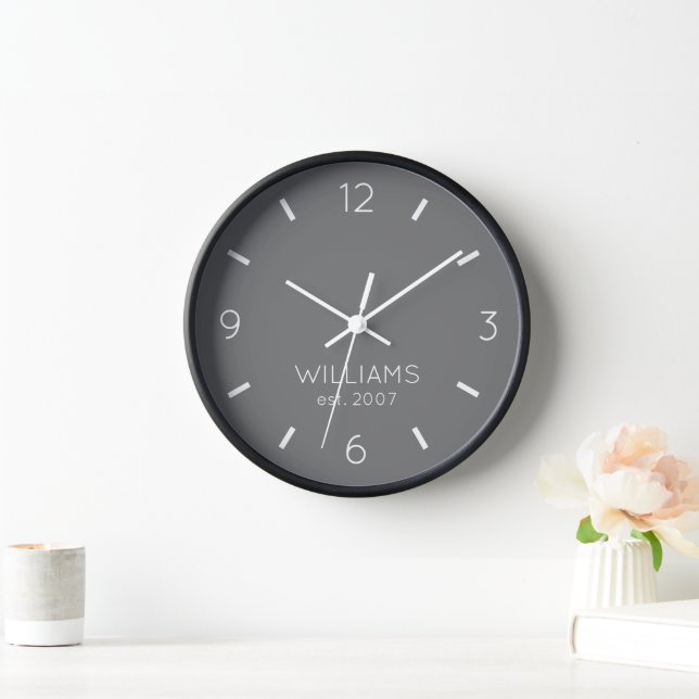 Reloj DIY Clock | Color, nombre, texto del Personalizado (Hogar)