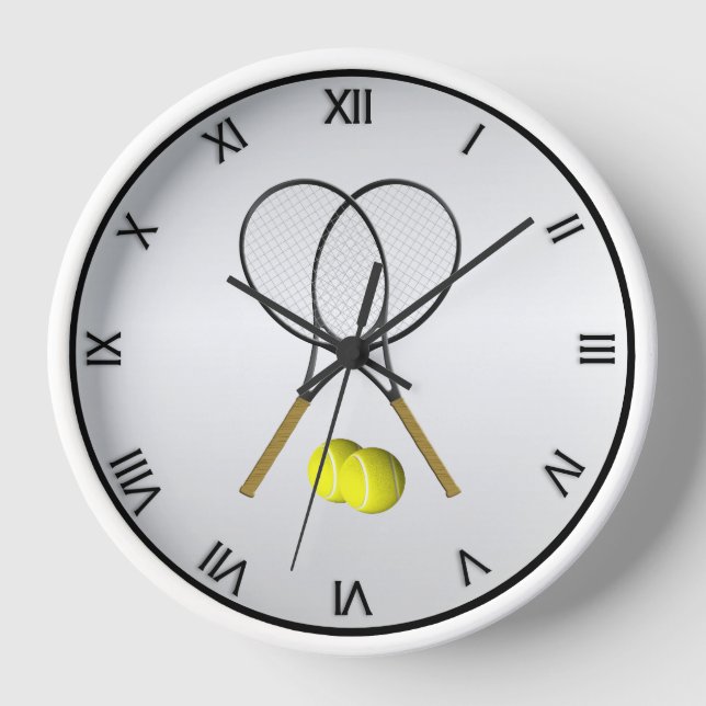 Reloj Doble Tenis Plata (Anverso)