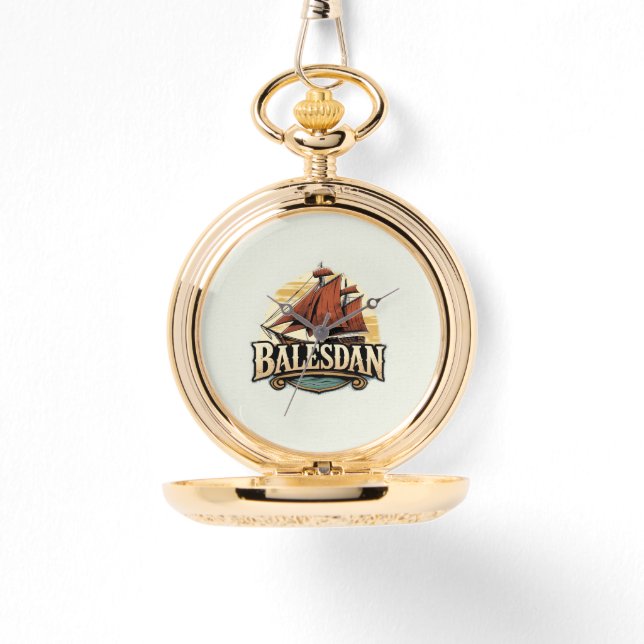 Reloj dorado de bolsillo de balesdan (Anverso)