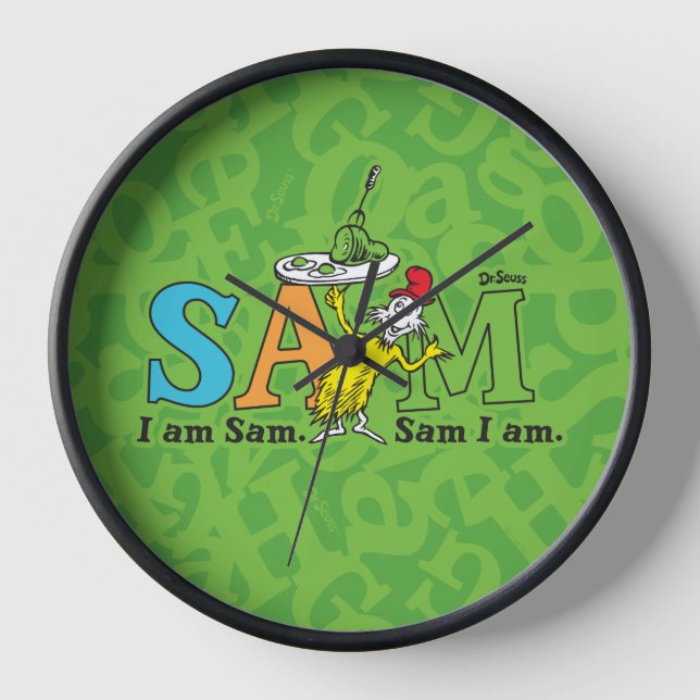 Reloj Dr. Seuss | Soy Sam. Sam soy yo. (Anverso)