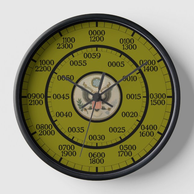 Reloj Drab de tiempo militar Americana Verde (Anverso)