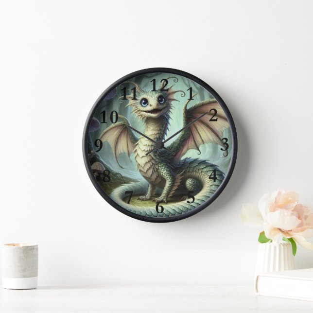 Reloj Dragon Jabberwocky Cute Fantasía Creatividad Arte (Hogar)