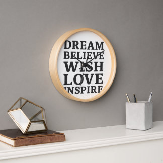 Reloj Dream Belim Wish Love Inspire Motivational Wall