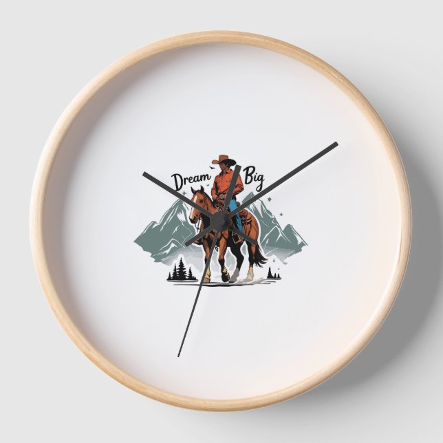 Reloj Dream Big- Cowboy Montando Caballo (Anverso)