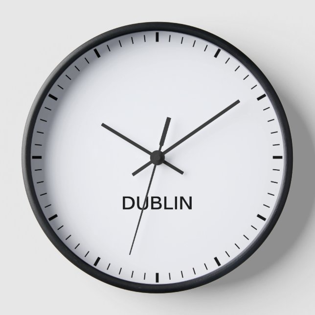 Reloj Dublín Irlanda Time Zone Newsroom Style Clock (Anverso)