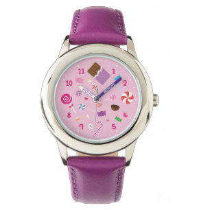 Reloj dulce femenino de los chicas del caramelo