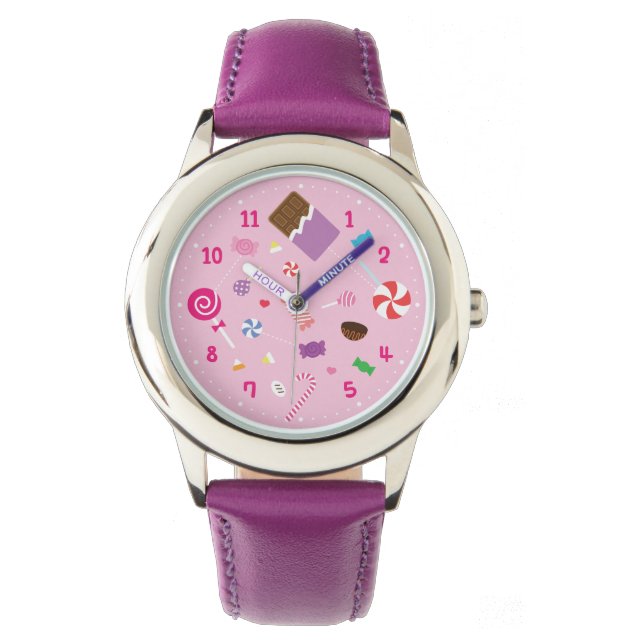 Reloj dulce femenino de los chicas del caramelo (Anverso)