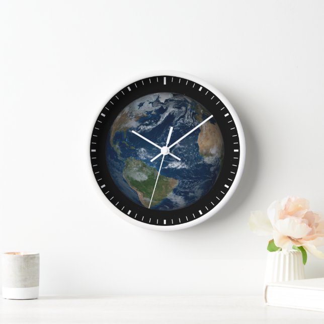 Reloj Earth With Clouds And Sea Ice (Hogar)