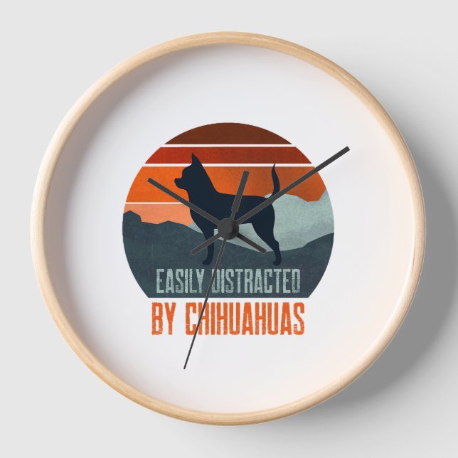 Reloj Easily Distracted By Chihuahuas Dog Walking (Anverso)