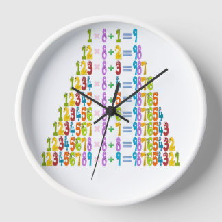 Reloj Ecuaciones de matemáticas divertidas más frías