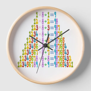 Reloj Ecuaciones de matemáticas divertidas más frías